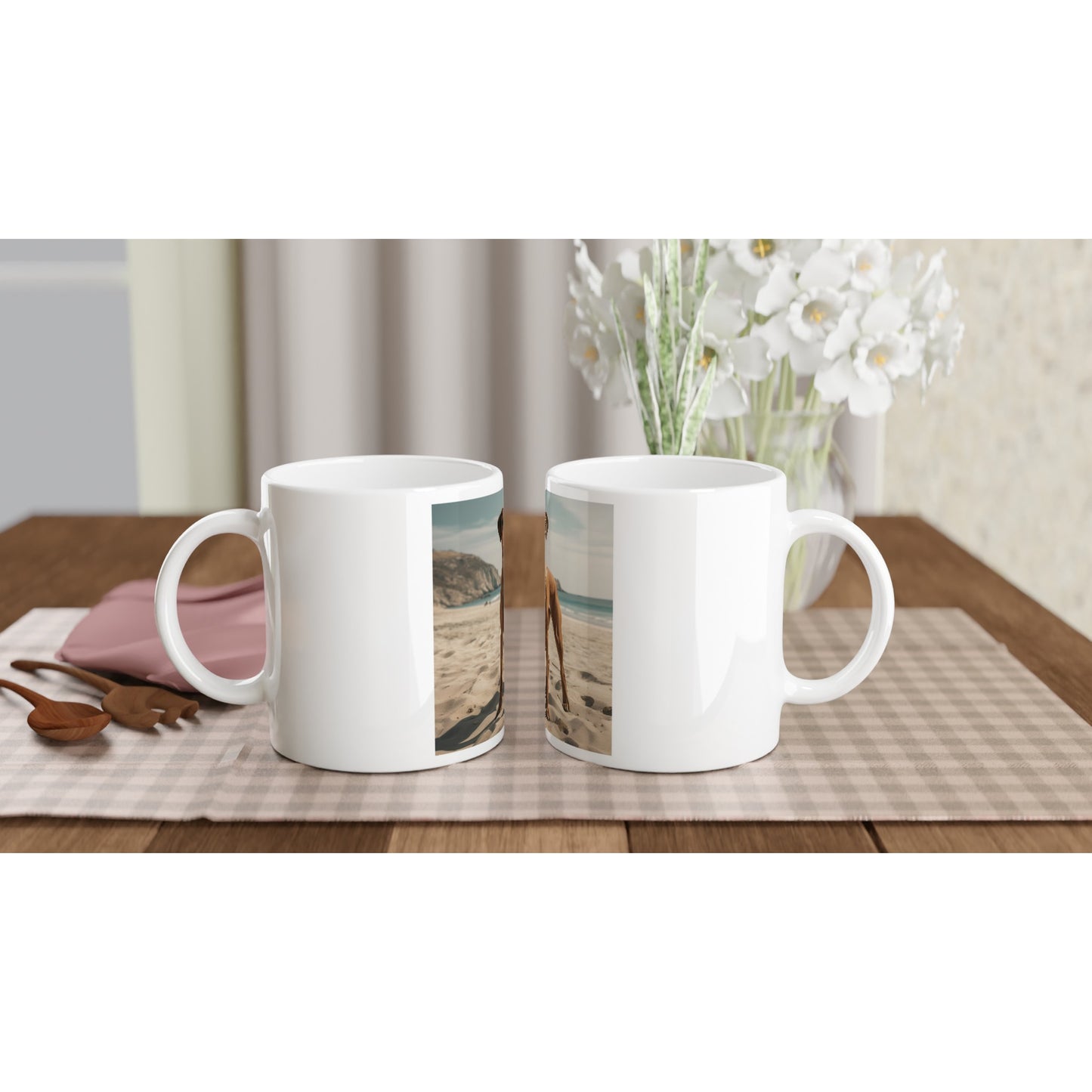 RR Sandy Beach White Mug Collection