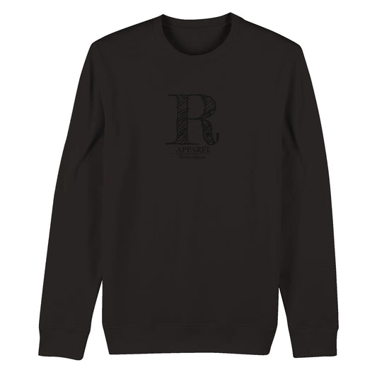 RSW Logo Organic Unisex Crewneck Sweatshirt Black on Black